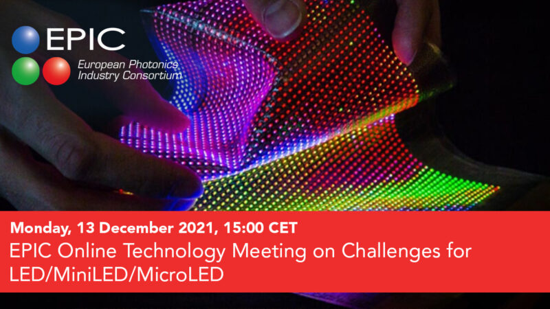 EPIC Online Technology Meeting on Challenges for LED/MiniLED/MicroLED