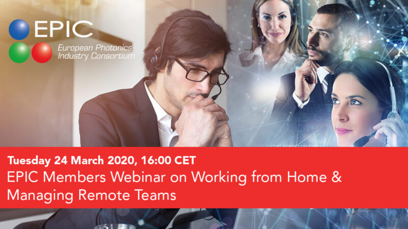 EPIC Members Webinar on Working from Home & Managing Remote Teams