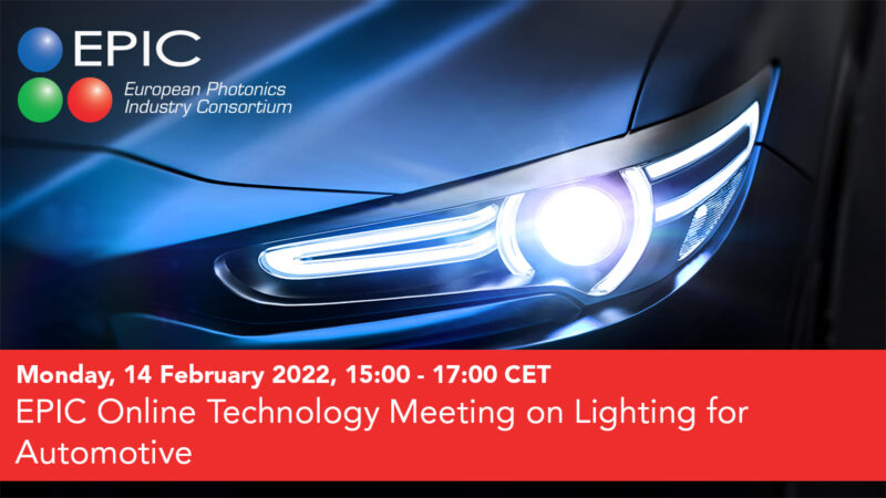 EPIC Online Technology Meeting on Lighting for Automotive