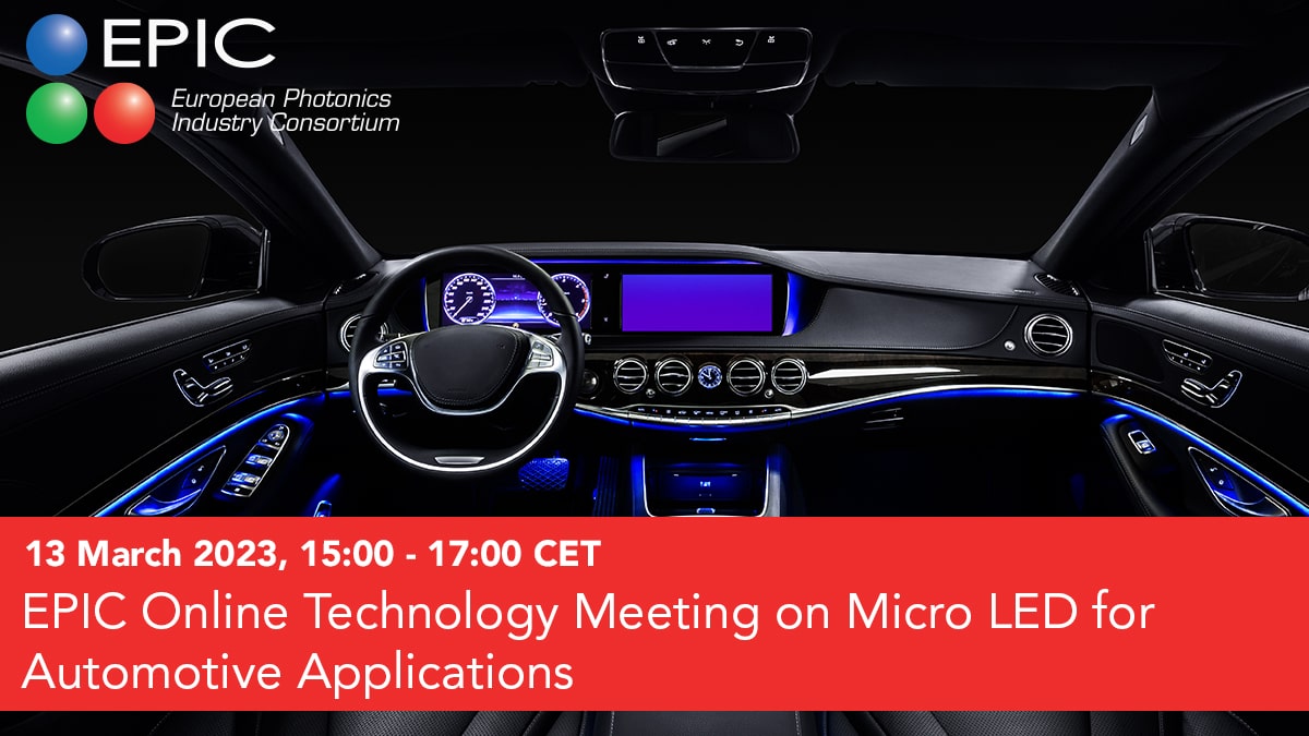 EPIC Online Technology Meeting on Micro LED for Automotive Applications