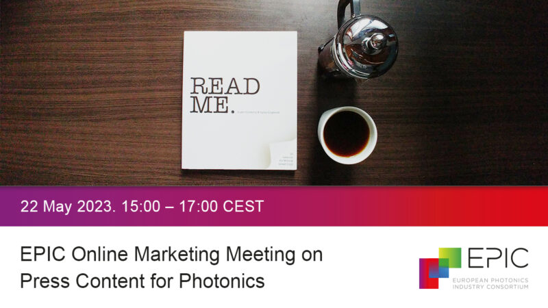 EPIC Online Marketing Meeting on Press Content for Photonics