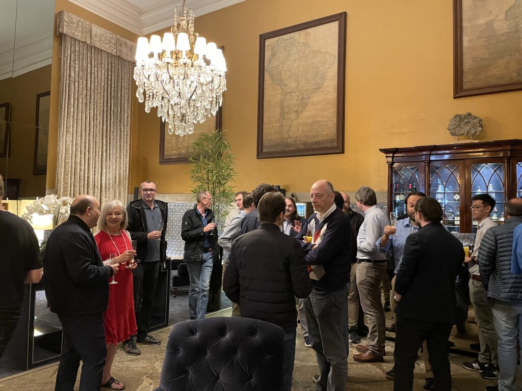 Networking dinner at Yeatman Hotel following the first day of discussions at the Meeting, focused on the current state and emerging developments of Fiber Optic Sensors, including Single, Multipoint, and Distributed systems.