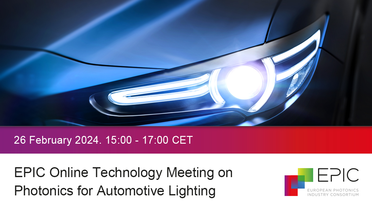 EPIC Online Technology Meeting on Photonics for Automotive Lighting